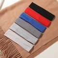 Set of six colorful elastic yoga headbands including black, red, blue, and gray colors - Five Set (YY2509117) / Grey Blue