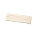 Elastic cream white yoga headband with soft microfiber texture for workout and skincare - Beige