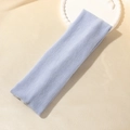 Elastic light blue knitted headband for makeup and sports, soft fabric hair accessory - Blue and Purple