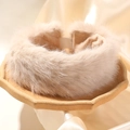 Fascia invernale in pelliccia sintetica color champagne con fodera interna elastica - Beige