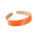 Leuchtend oranger Satin-Haarreif mit rutschfestem Innenfutter für tägliches Styling - Orange