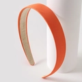 Minimalistischer, hellorange gepolsterter Haarreif mit hochwertigem Köperstoff - Einfaches Orange