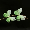 Pinzas para el pelo de mariposa en tul verde de doble capa con strass brillante - Estilo Verde De Dos Piezas (Nuevo Estilo No. 1)