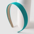 Minimalistisches Haarreif in Seeblau mit strukturierter Oberfläche und rutschfestem Futter - Einfacher See Grün