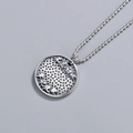 S925 Sterling Silber Anhänger mit chinesischem Segen und Kugelketten-Halskette - 925er Silber / Thai-Silber