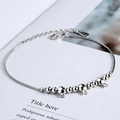 Minimalistisches S925 Sterlingsilber Perlenarmband mit Fisch-Anhängern und Box-Kette - 925er Silber / Silber