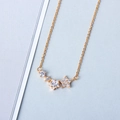 S925 sterling silver star necklace with gold plating and sparkling zircon crystals - 18K Gold