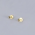 Pair of S925 sterling silver butterfly earring backs in gold finish with hallmark - Gold