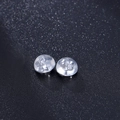 Paire de fermoirs en silicone transparent minimaliste avec design de fixation interne - Demi-cercle (Platine)