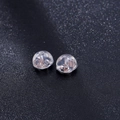 Fermoirs de boucles d'oreilles papillon en argent S925 or rose et silicone - Demi-cercle (Or Rose)