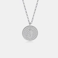 Elegante s925 zilveren ketting met schitterende letter J hanger bezet met kristal - 925 zilver / Platina (Letter J)