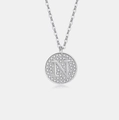 Minimalistische s925 sterling zilveren ketting met letter N hanger en zirkonia steentjes - 925 zilver / Platina (Letter N)