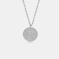 Minimalistische S925 sterling zilveren ketting met een sprankelende letter P hanger - 925 zilver / Platina (Letter P)