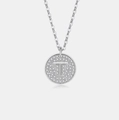 Minimalistische s925 zilveren ketting met glanzende strass-initiaalletter T hanger - 925 zilver / Platina (Letter T)