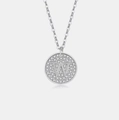 Elegante s925 sterling zilveren ketting met sprankelende strass hanger met letter W - 925 zilver / Platina (Letter W)