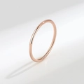Minimalist S925 sterling silver slim band ring with polished rose gold finish - Hong Kong Size 5 / Rose Gold