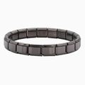 Verstellbares schwarzes Gliederketten-Armband aus Edelstahl im modularen Italian Design - Standard-Stil (BD-9)