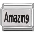 Detail des Amazing-gravierten italienischen Charm-Links für Edelstahlarmbänder - Amazing Buchstabe (0679)