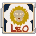Charme de signe zodiaque Lion en acier inoxydable pour bracelet modulaire italien - Style Lion (2453)