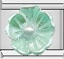 Fleur à Cinq Pétales en Fausse Perle Bleue (1123)