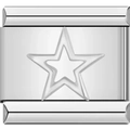 Maglia componibile in acciaio inossidabile con design a stella per bracciali fai-da-te - Cinque Stelle in Smalto
