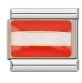 Italienischer Bettelarmband-Link mit Österreich-Flagge aus silbernem Edelstahl - Österreich (1182)