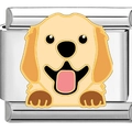 Golden Retriever Hund-Charm-Link für 9mm italienisches modulares Edelstahlarmband - Golden Retriever (1959)