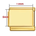 Dettaglio maglia componibile Italian Charm oro 7,5x5mm con slot di attacco laterali - Modulo Foto Rettangolare Oro (4031)