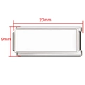 Maglia per bracciale modulare italiano in acciaio inox con inserto bianco da 9mm - Modulo Foto Doppia Maglia Argento (4032)