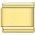 Maglia componibile in acciaio inox dorato per bracciali italiani fai da te - Modulo Piastra Liscia Oro 18K (4035)