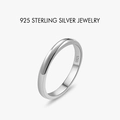 Minimalistischer S925 Sterling Silber Ring mit poliertem Finish und Punzierung - US Größe 5