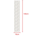 Detailed view of 3D geometric gold and white stair sticker showing 100cm by 18cm dimensions - 18*100cm