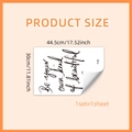Beautiful lettering wall sticker for bedroom 44.5x30cm size chart specification - Black