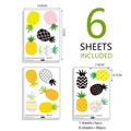 Set di 30 adesivi murali colorati a forma di ananas in stile nordico per bambini - Stile Creativo Multicolore / Dimensioni A5 Standard