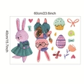 Détails des stickers muraux lapin aquarelle avec dimensions 60x40cm pour chambre enfant - Spécification Standard