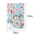 Foglio adesivi murali 20x30cm con pietre geometriche multicolore per decorazioni casa fai-da-te - Stile Pietra Geometrica Morandi (KM261) / Stile di Dimensioni Standard