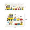 Vinilos decorativos tren de animales para cuarto infantil con tigre conejo y rinoceronte - Especificación Estándar