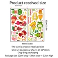 Cartoon Obst Figuren Wandaufkleber mit Monaten für die Kinderzimmer Dekoration - Cartoon Monate Stil