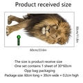 Adesivo da parete leone creativo in PVC per soggiorno 30x60cm decorazione murale animali - Stile Leone Realistico