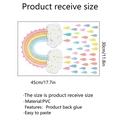 Regenbogen Wandsticker Set Abmessungen 30x45cm aus selbstklebendem PVC-Material - 30x45cm