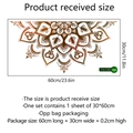 Mandala lotus wall sticker in bronze finish for living room bedroom home decor - Brown Mandala Style 30x60cm (ZSZ1170)