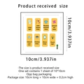 Luminous home light switch stickers with yellow icons for bathroom and laundry room - ZSZ1656 / Yellow Icons