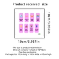 Glow-in-the-dark wall switch stickers with English labels for living room and bedroom - ZSZ1658 / Pink Background