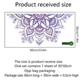 Detailed view of purple mandala flower wall sticker with 30x60cm dimension specs - Purple Gradient Mandala Style 30x60cm (ZSZ1171)