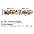 Creative bird wall stickers for living room, PVC decorative decals set 2pcs 20x45cm - 20x45cm Specification