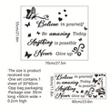 Adesivo murale motivazionale 'Believe in Yourself' con farfalle per decorazioni casa - 30cm*60cm / Nero