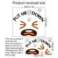 Divertenti adesivi per WC Put Me Down con facce da cartone animato per pareti bagno - Stile Espressione Divertente (YF014-W) / 20cm x 30cm