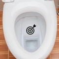 Zielscheibe WC-Aufkleber für Toilettentraining, schwarzer Aufkleber auf weißer Keramikschüssel - Zielpfeil-Stil (ZSF210-B)