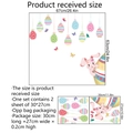 Pegatinas estáticas de Pascua con conejo y huevos dimensiones 67x63cm para ventanas - Tipo estándar