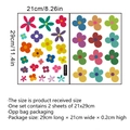 Creative colorful flower wall stickers for kids bedroom decor with two 21x29cm sheets - Multi-color Flower Style